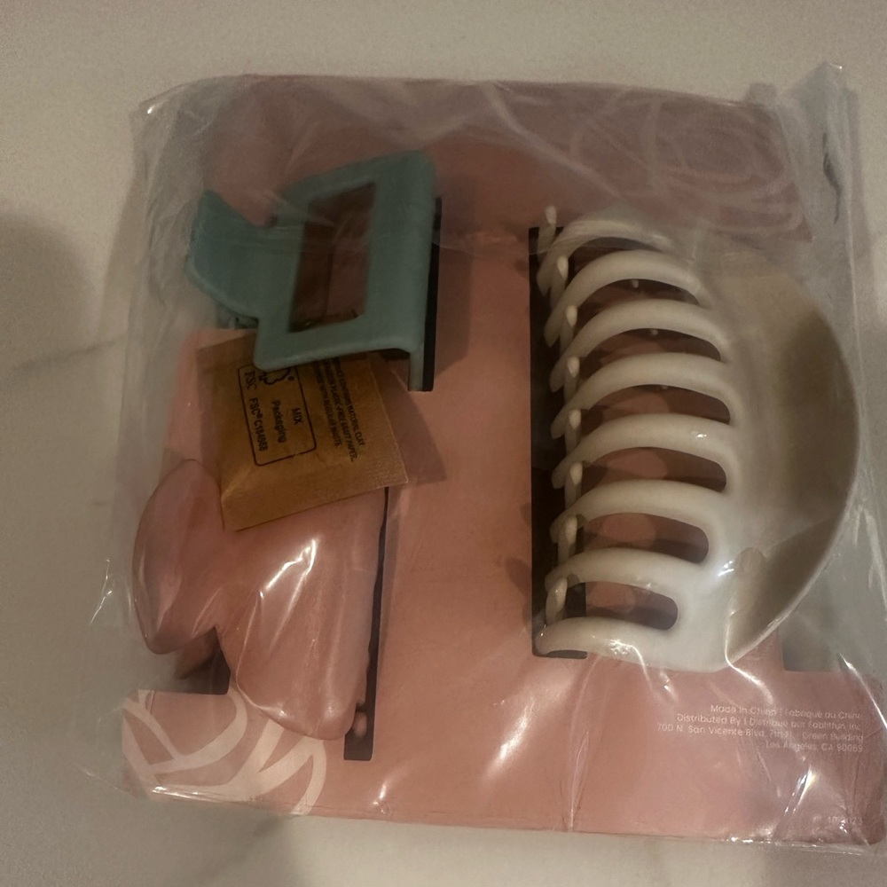 NIP Summer & Rose Hair Claw Clips (3)